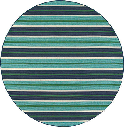 Meridian  Indoor / Outdoor Rug - Sky Blue / Navy / Dark Green