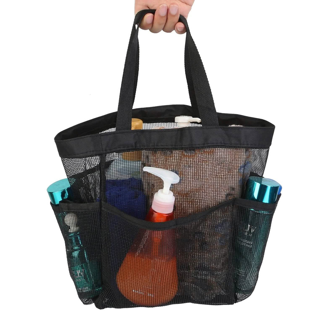 Organisateur de sac de douche en filet, panier de rangement suspendu