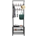 Metal Entryway Coat Shoe Rack