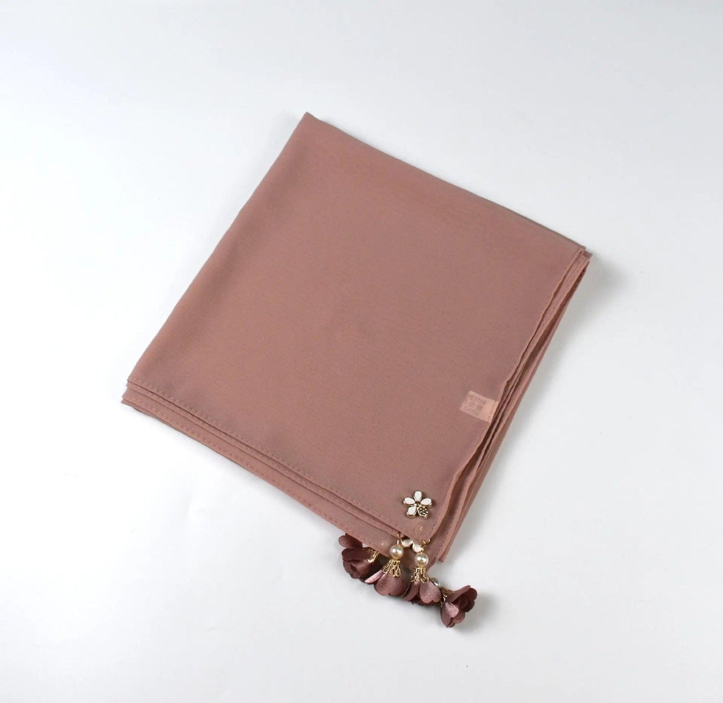 Pearl chiffon square hijab scarf (MH030)
