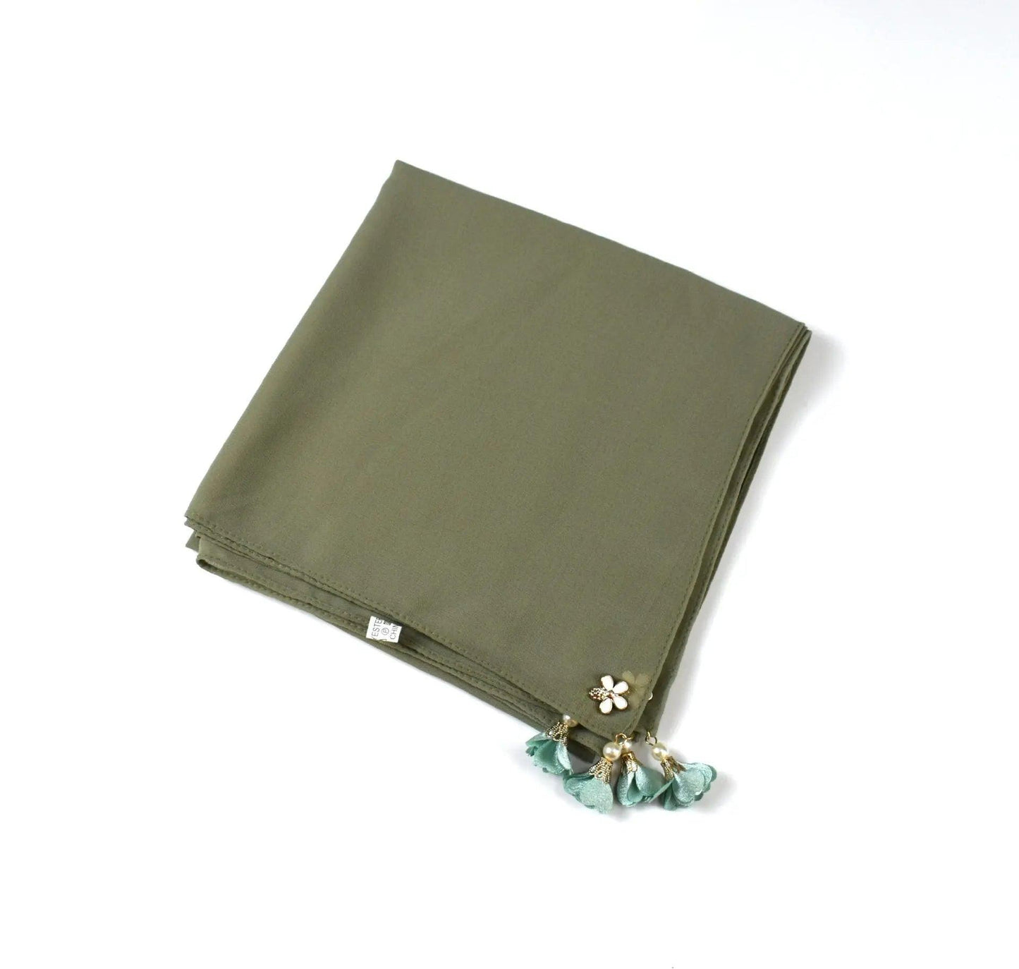 Pearl chiffon square hijab scarf (MH030)