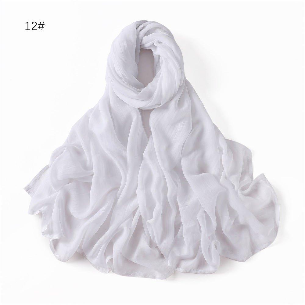 MH054 Rayon Solid Color Wide Brim Hijab