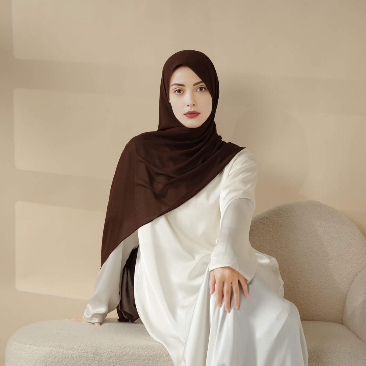 Plain Chiffon Shawl, Extra Fine Chiffon Hijab (MH067)