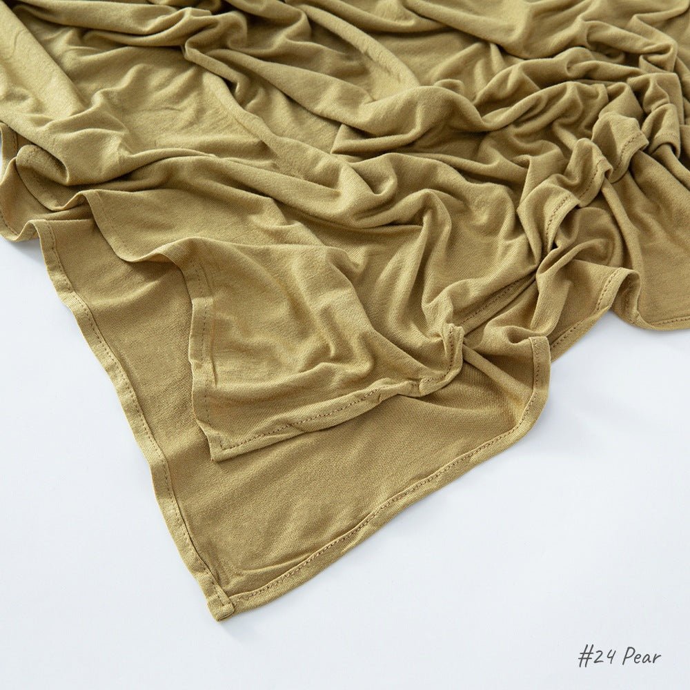 High Quality Right Angle Curled Jersey Mercerized Cotton Breathable Hijab(MH068)