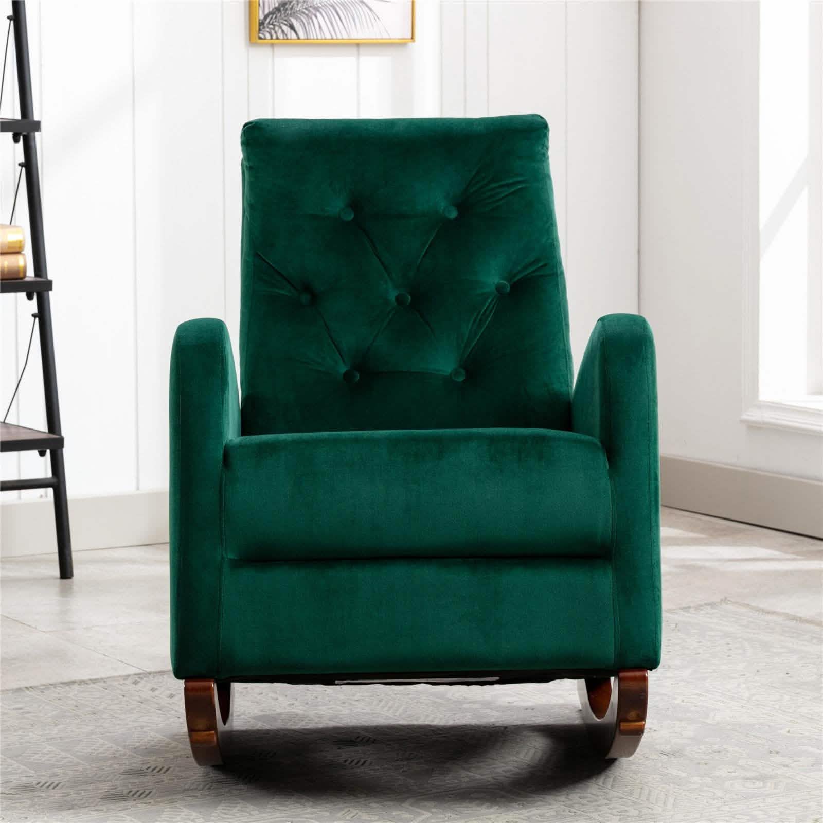 Mid-Century Modern Nursery Rocking Chair Armchair
