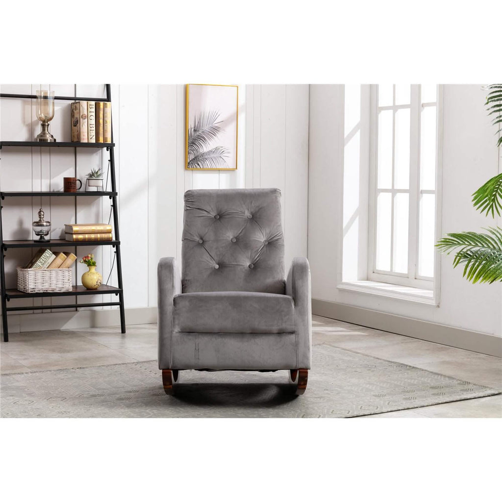 Mid-Century Modern Nursery Rocking Chair Armchair