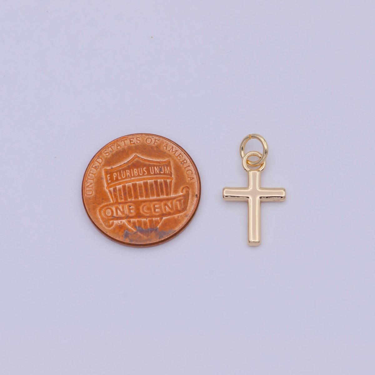 Mini 18k Gold Filled Cross Charm W-171