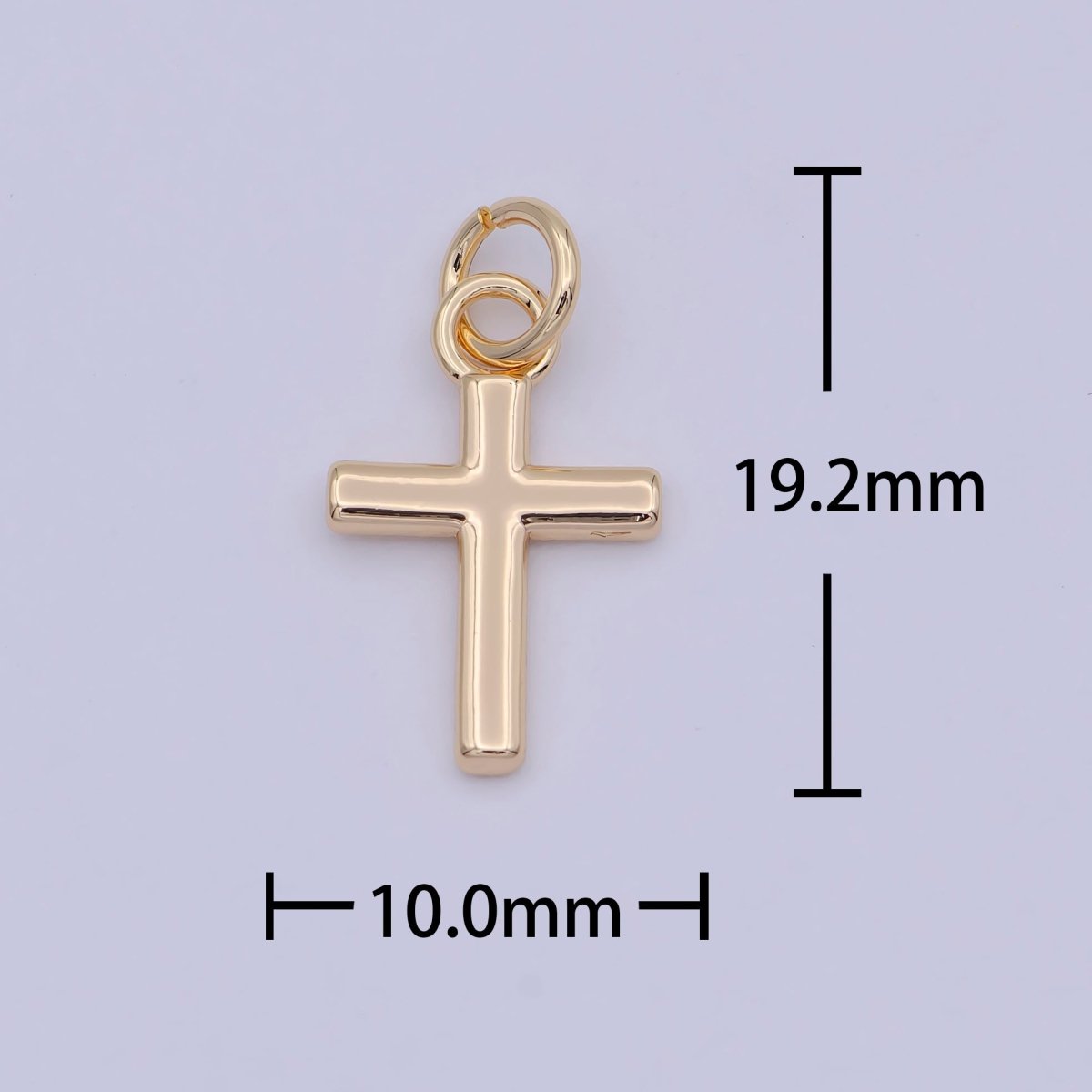 Mini 18k Gold Filled Cross Charm W-171