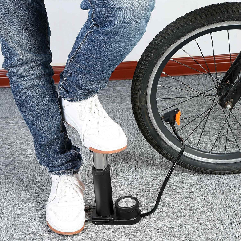 ミニバイクフットポンプ 携帯用自転車タイヤインフレーター