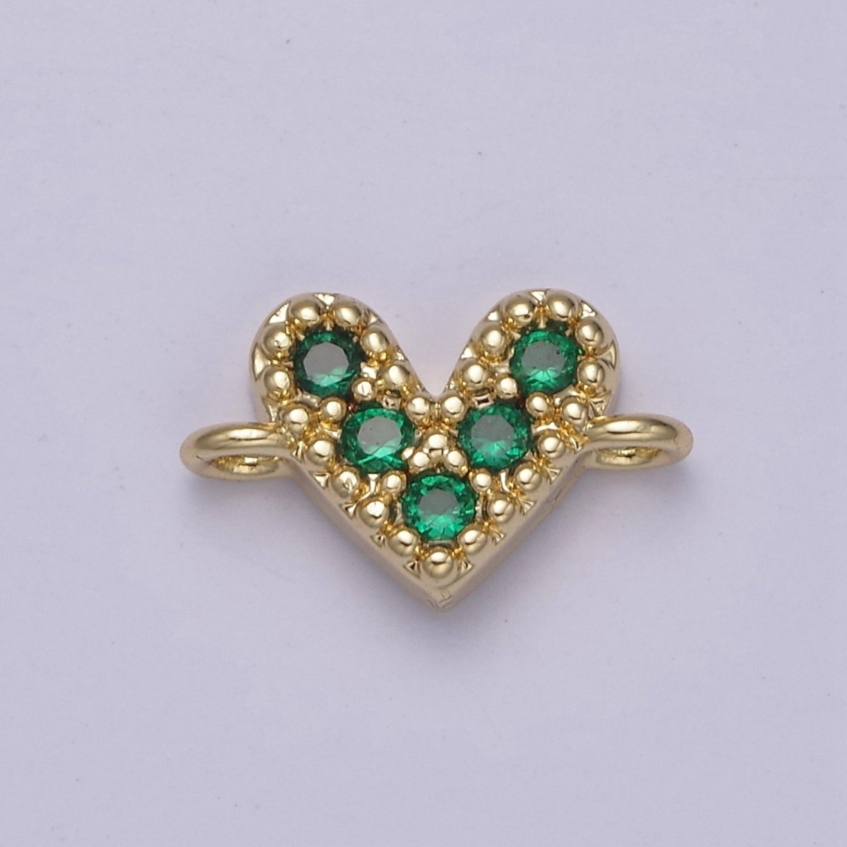 Mini Cubic Heart Charm Connector for Bracelet Necklace Link Connector F-062/F-063/F-069/F-070