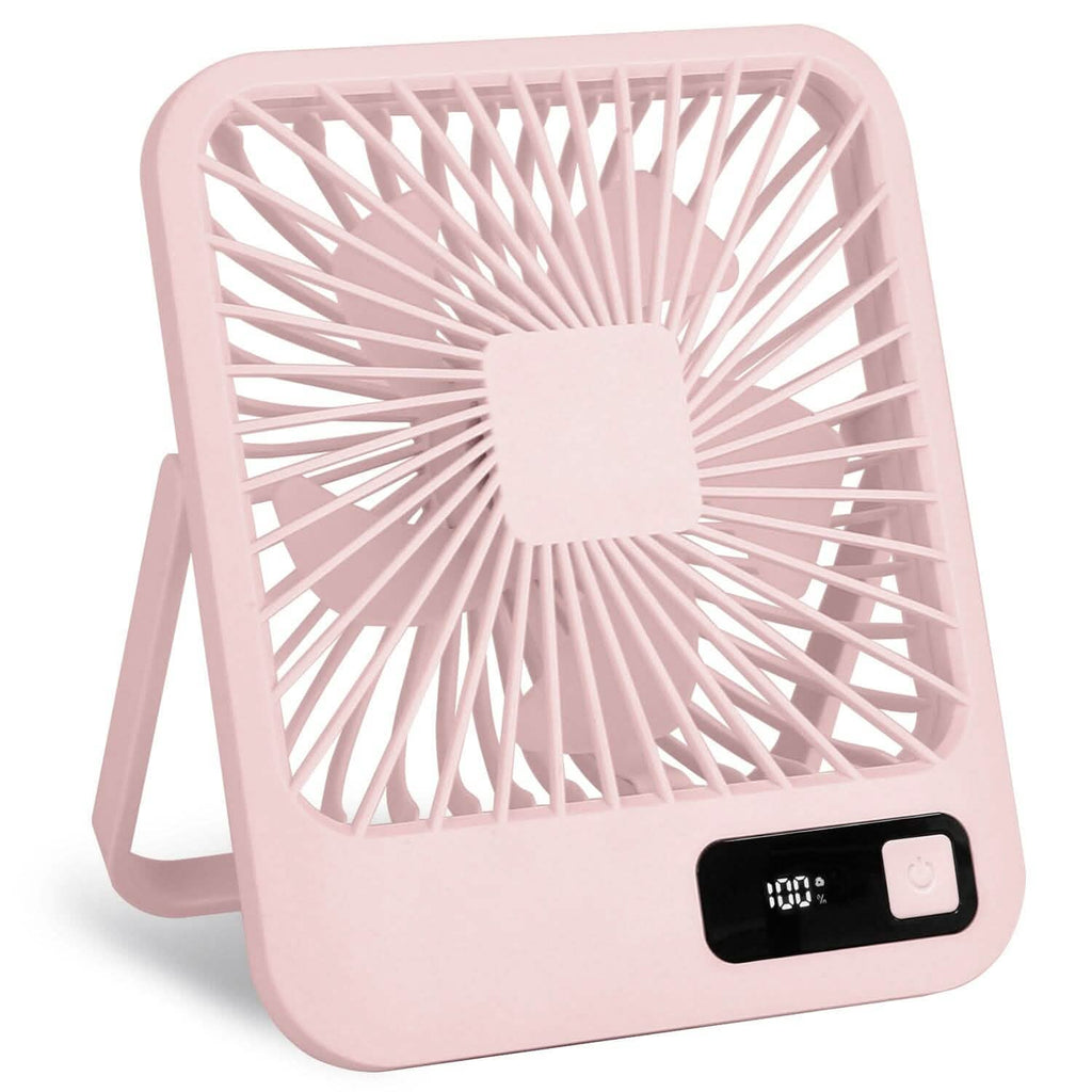 Mini Desktop Cooling Fan Rechargeable Battery Powered with LCD Display