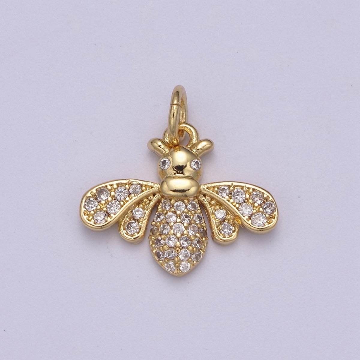 Mini gold bee pendant 14k gold Filled queen honey bee Charm Best Friend Minimalist Layering Necklaces N-388