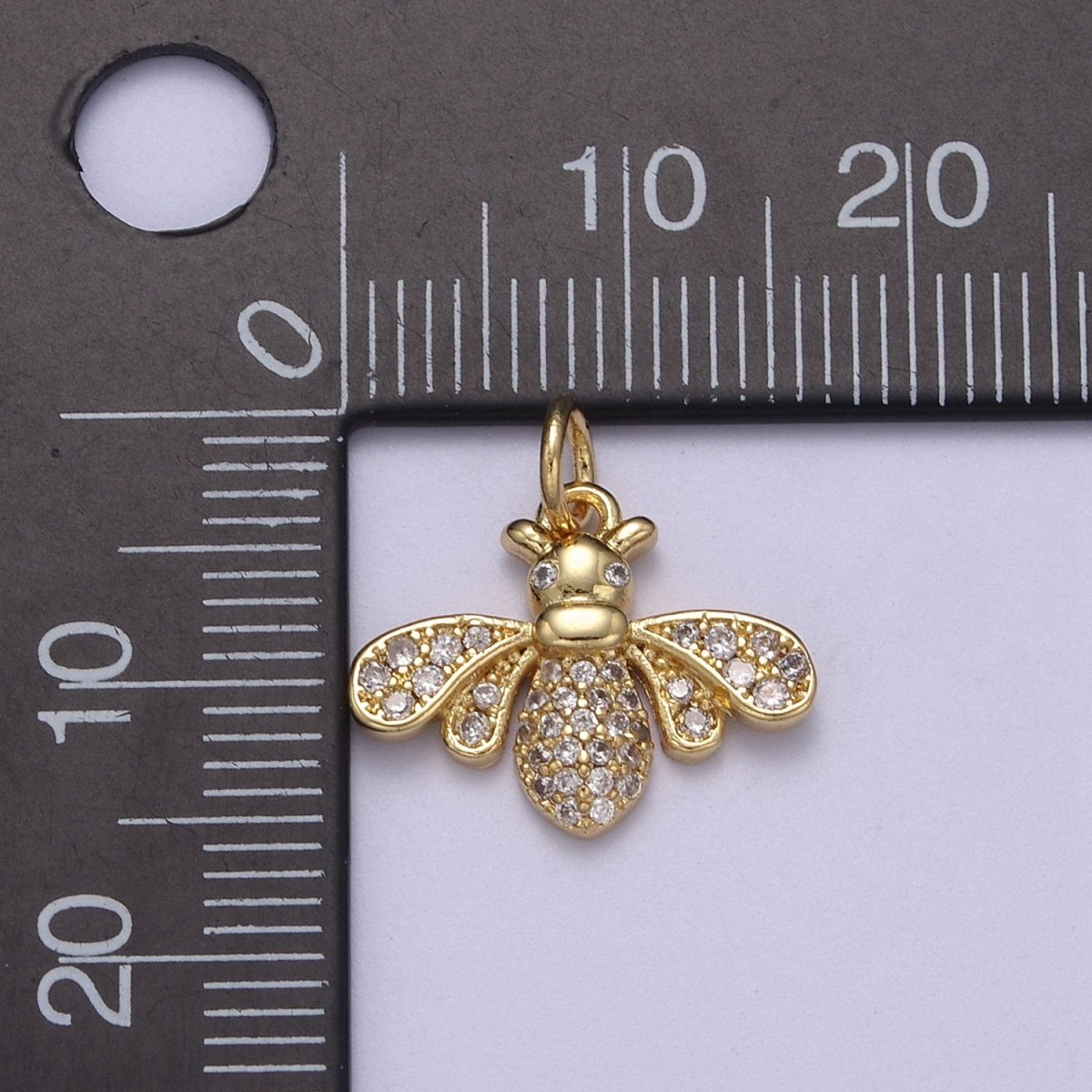 Mini gold bee pendant 14k gold Filled queen honey bee Charm Best Friend Minimalist Layering Necklaces N-388