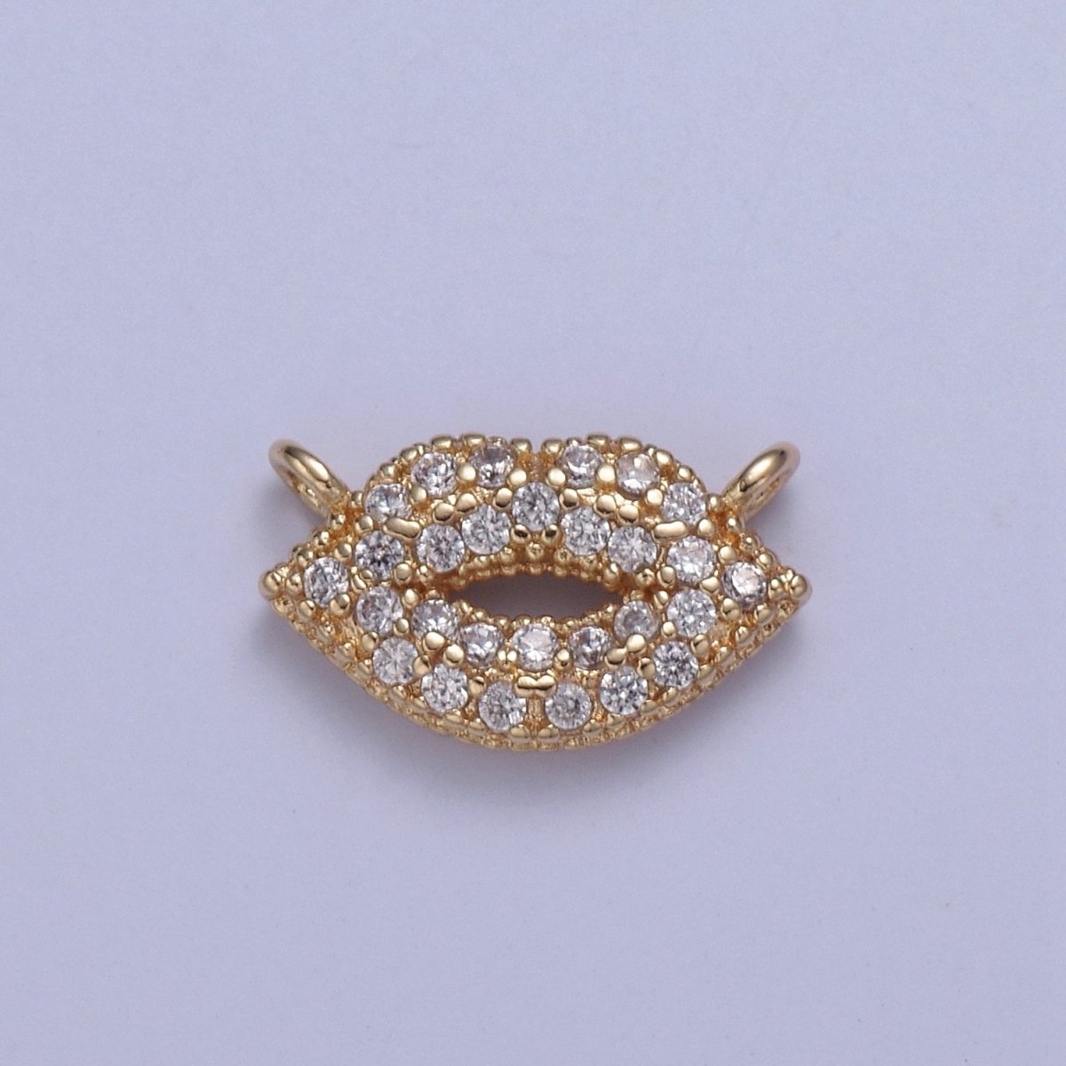 Mini Gold Filled Cubic Lips Charm Connector for Bracelet Neklace Link Connector Supply Y-427