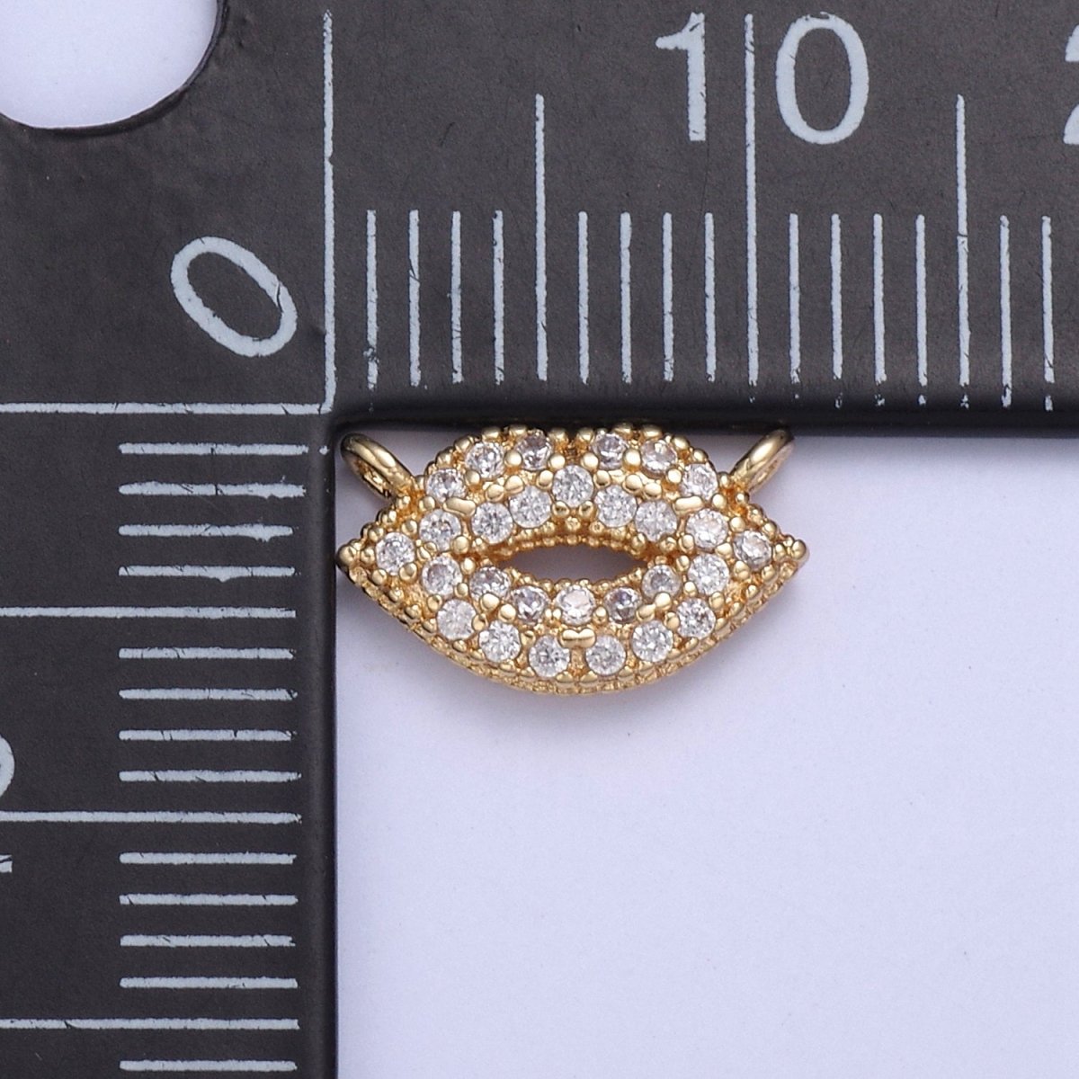 Mini Gold Filled Cubic Lips Charm Connector for Bracelet Neklace Link Connector Supply Y-427