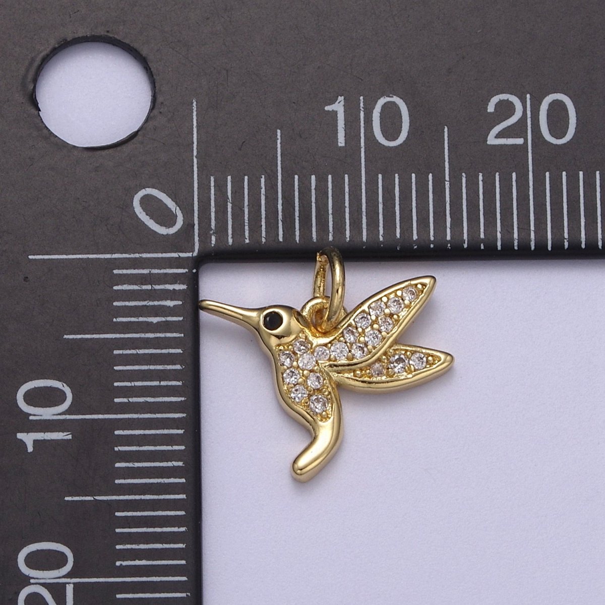 Mini gold Hummingbird pendant 14k gold Filled Bird colibri Charm Friend Minimalist Layering Necklaces, Hummingbird Jewelry N-387