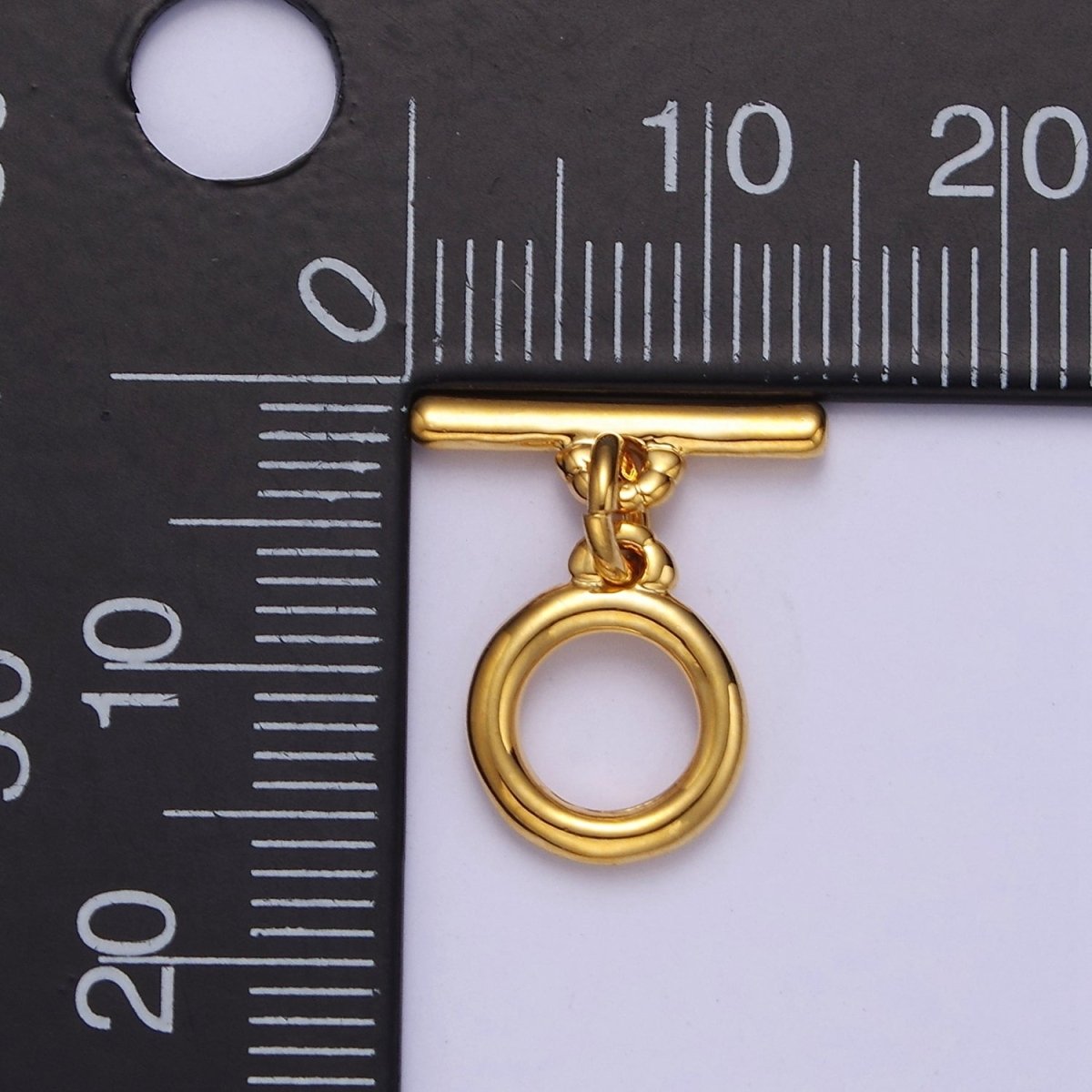 Mini Gold Round Toggle Clasp, Bracelet Necklace Jewelry Clasps, 24K Gold Filled OT Clasp L-715 L-716