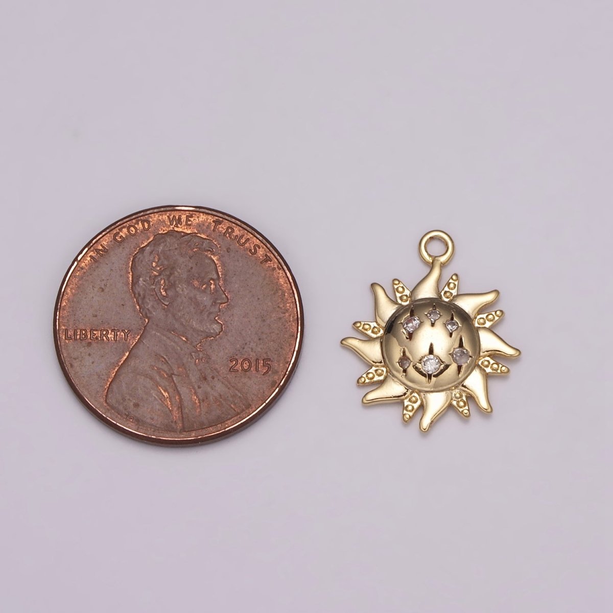 Mini Gold Sun Charm ,Sunburst Charm, Bohemian Charms, Jewelry diy, bracelet charm, Sun Pendant E-614