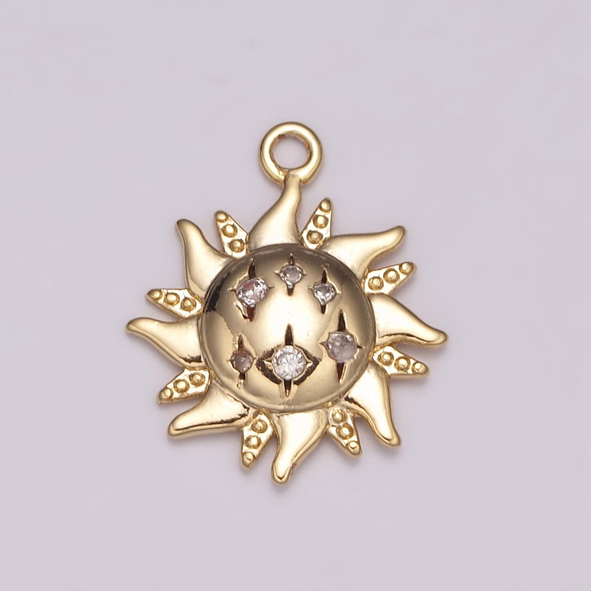 Mini Gold Sun Charm ,Sunburst Charm, Bohemian Charms, Jewelry diy, bracelet charm, Sun Pendant E-614