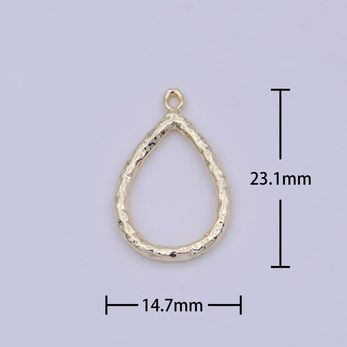Mini Gold Tear Drop Charm For Necklace Earring Bracelet Component N-923