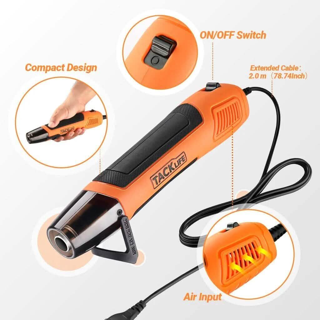 Mini Heat Gun 350W/662°F Hot Air Gun with 6.56Ft Long Cable