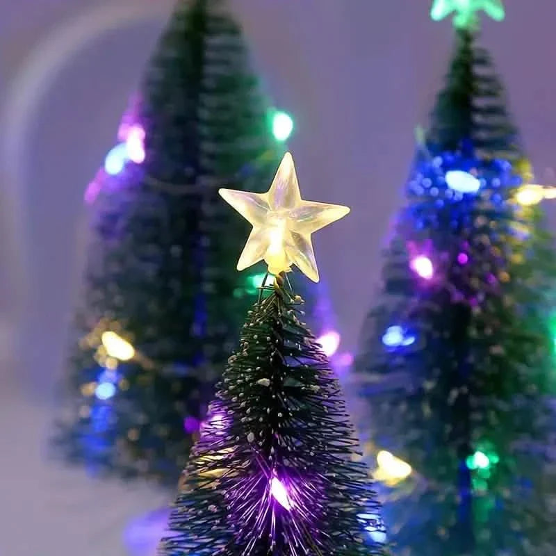 ミニライト付きカラフルクリスマスツリー LEDナイトライト付きアクリル人工樹木