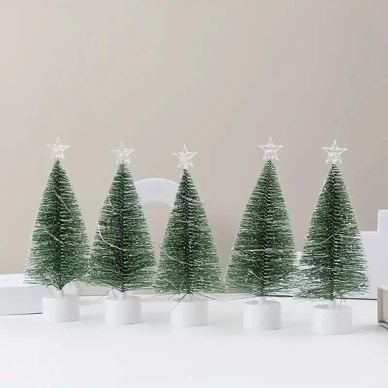 ミニライト付きカラフルクリスマスツリー LEDナイトライト付きアクリル人工樹木