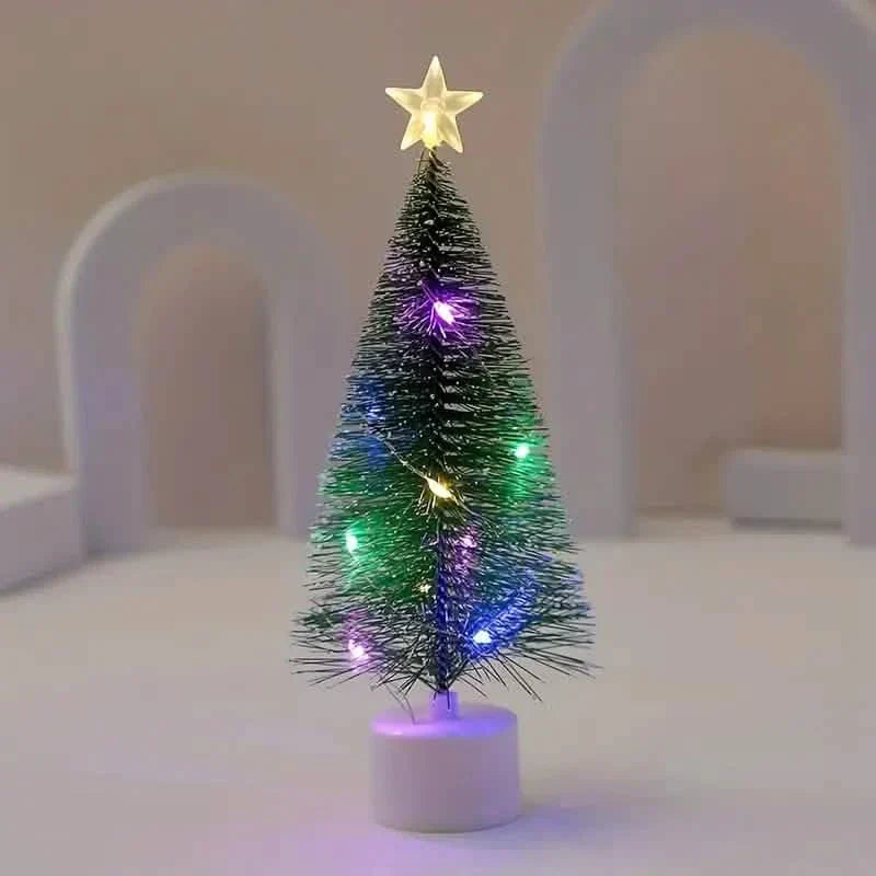 ミニライト付きカラフルクリスマスツリー LEDナイトライト付きアクリル人工樹木