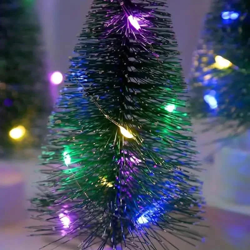 ミニライト付きカラフルクリスマスツリー LEDナイトライト付きアクリル人工樹木