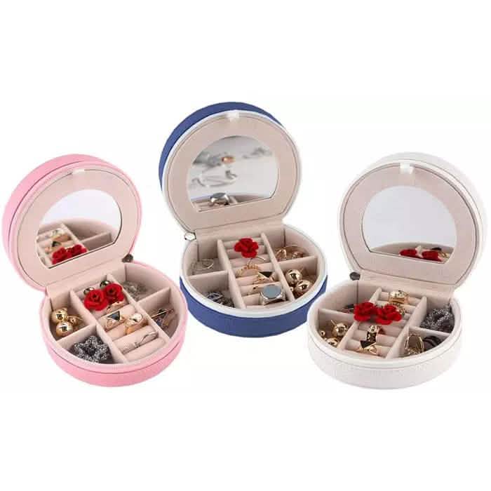 Mini boîte à bijoux de voyage portable et organisateur de bijoux