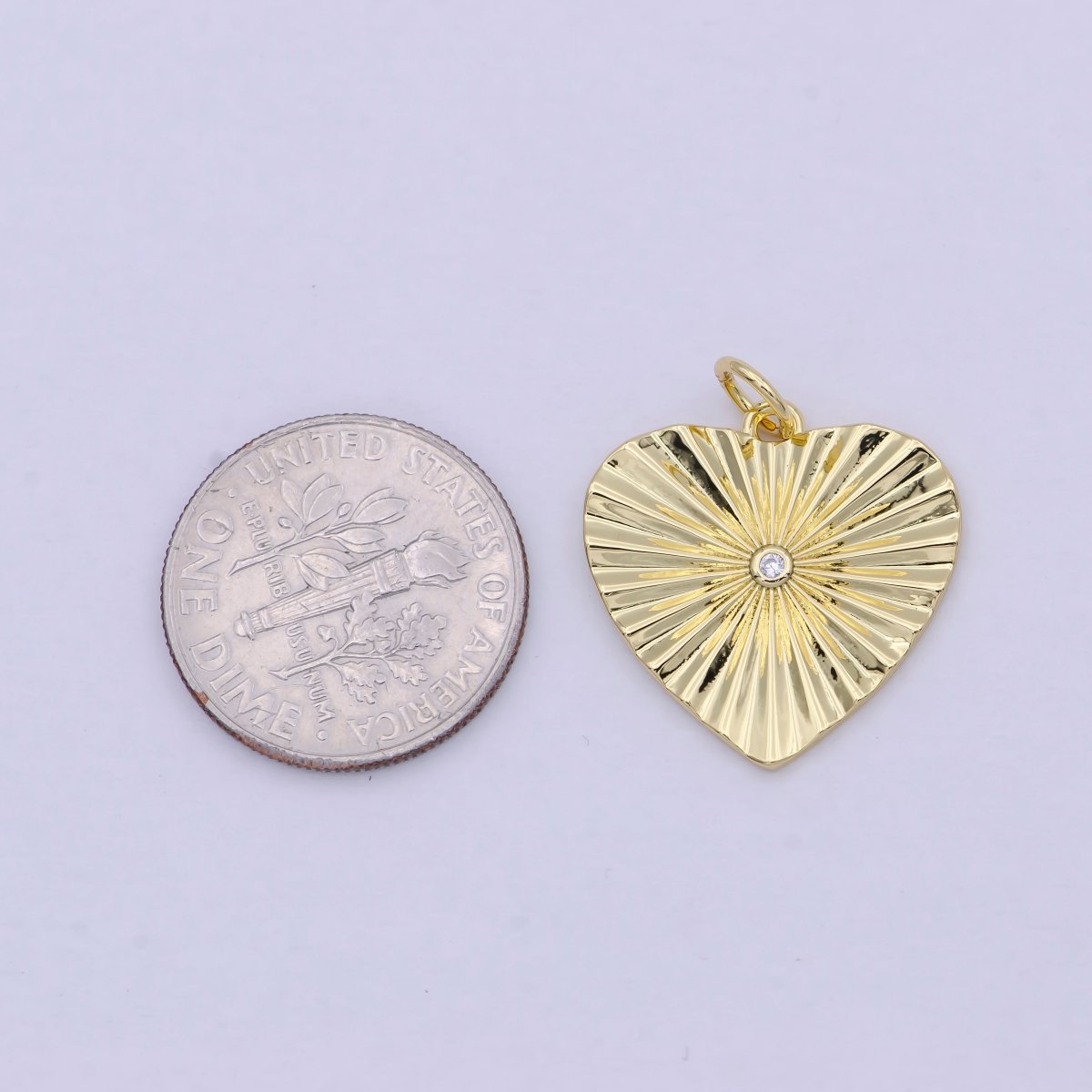 Mini Radiant Heart Charm Gold Filled Heart Pendant for Necklace Bracelet Earring Supply E-744
