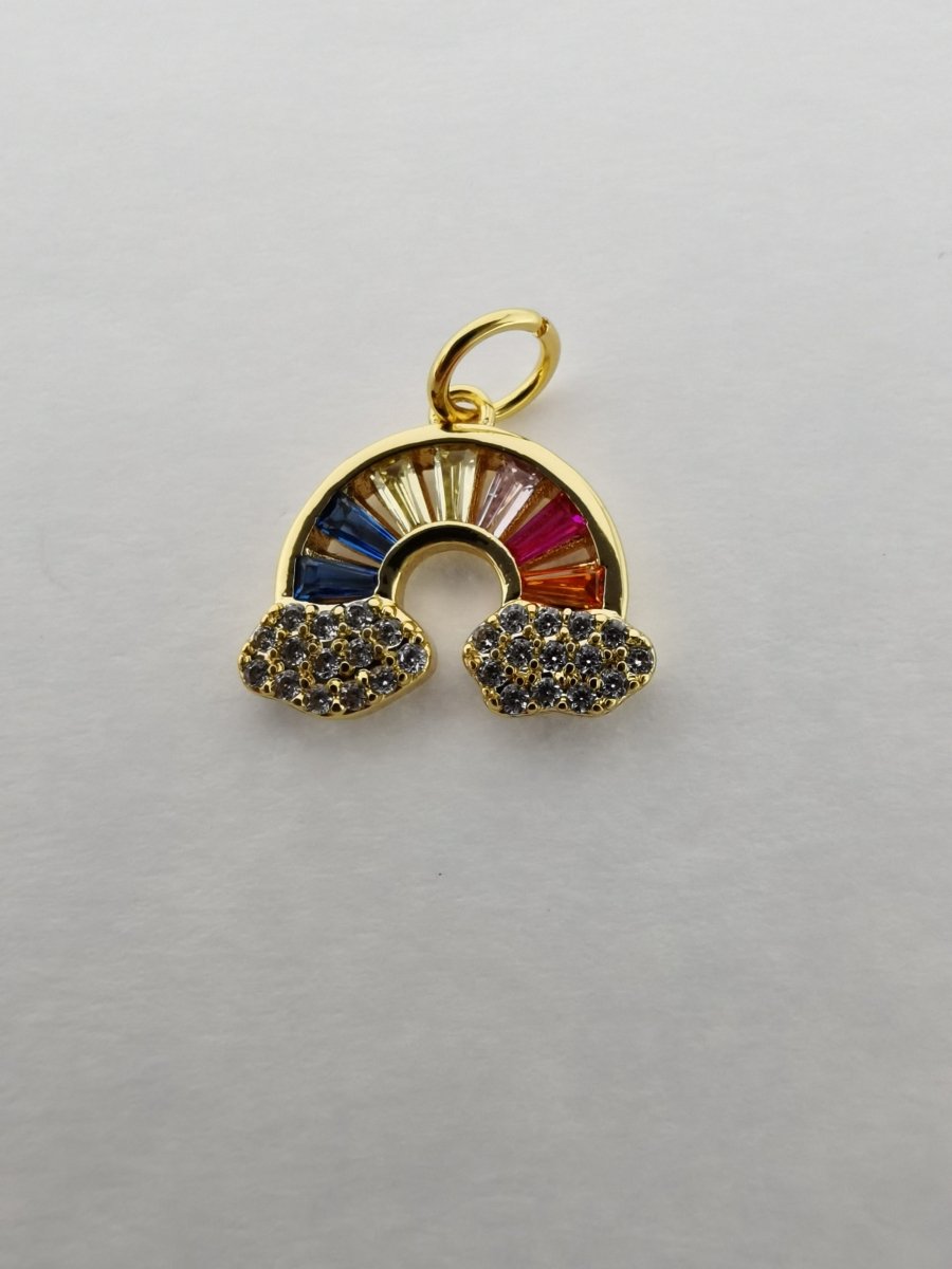 Mini Rainbow Charm with Color Cubic Zirconia C-565