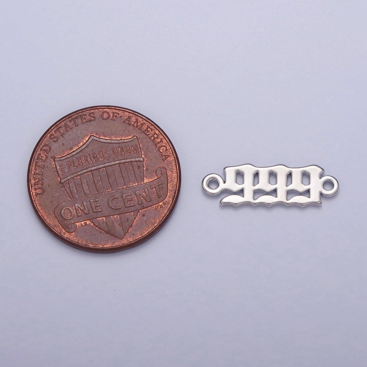 Mini Silver Angel Number Charm Connector Lucky Number for Necklace Bracelet Component G-847~G-855