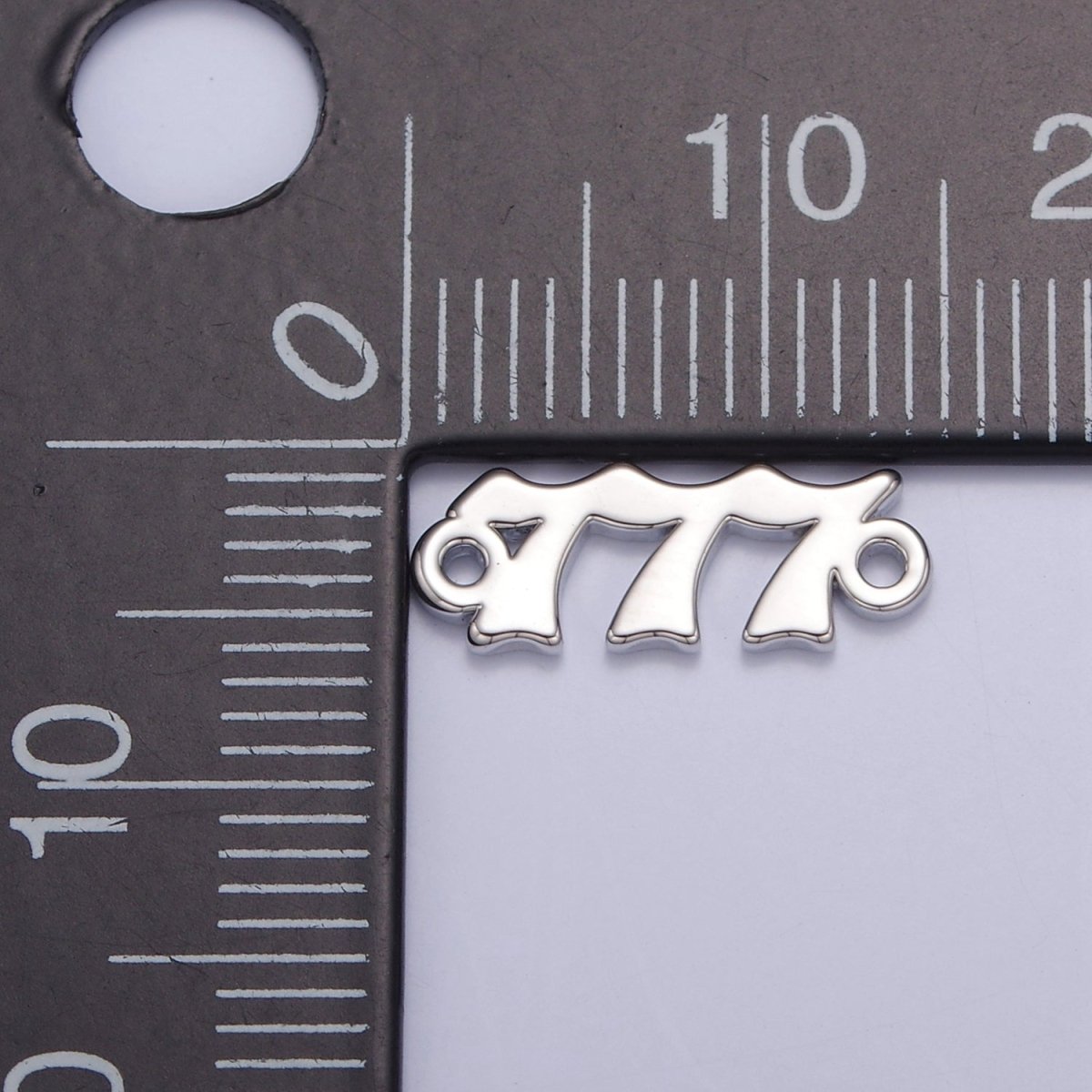 Mini Silver Angel Number Charm Connector Lucky Number for Necklace Bracelet Component G-847~G-855