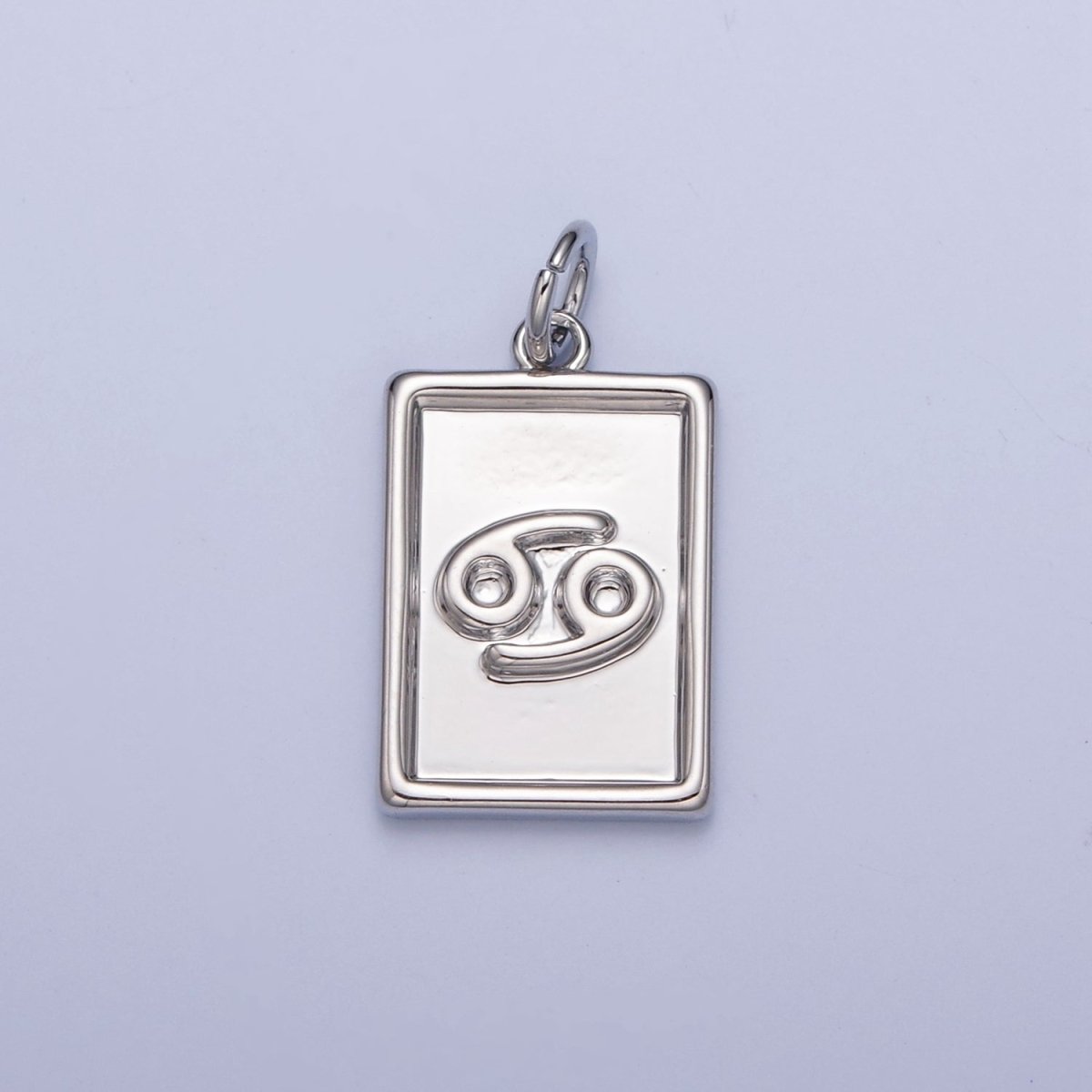 Mini Silver Tag Zodiac Charm Dainty Astrological Zodiac Signs Add on Charm A-A1433-A-A1438
