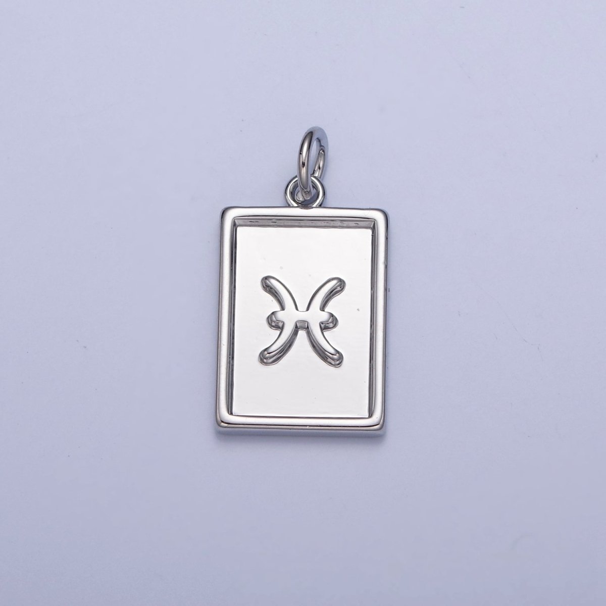 Mini Silver Tag Zodiac Charm Dainty Astrological Zodiac Signs Add on Charm A-A1433-A-A1438