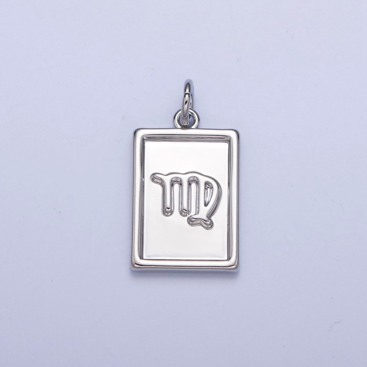 Mini Silver Tag Zodiac Charm Dainty Astrological Zodiac Signs Add on Charm A-A1433-A-A1438