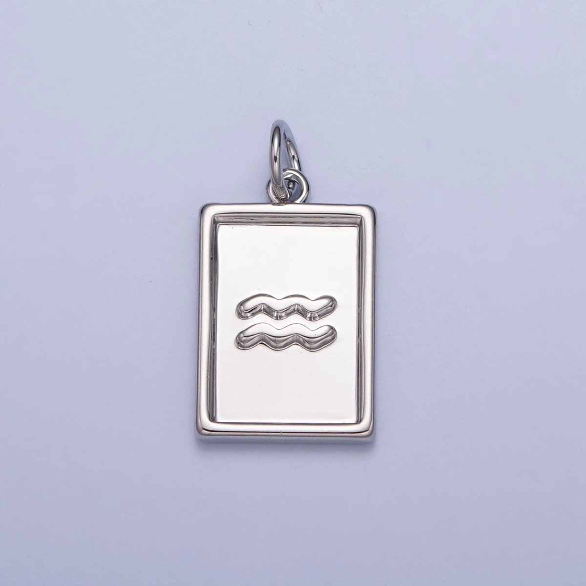 Mini Silver Tag Zodiac Charm Dainty Astrological Zodiac Signs Add on Charm A-A1433-A-A1438