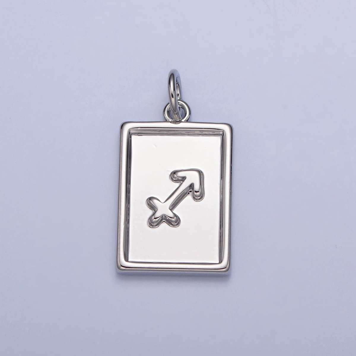 Mini Silver Tag Zodiac Charm Dainty Astrological Zodiac Signs Add on Charm A-A1433-A-A1438
