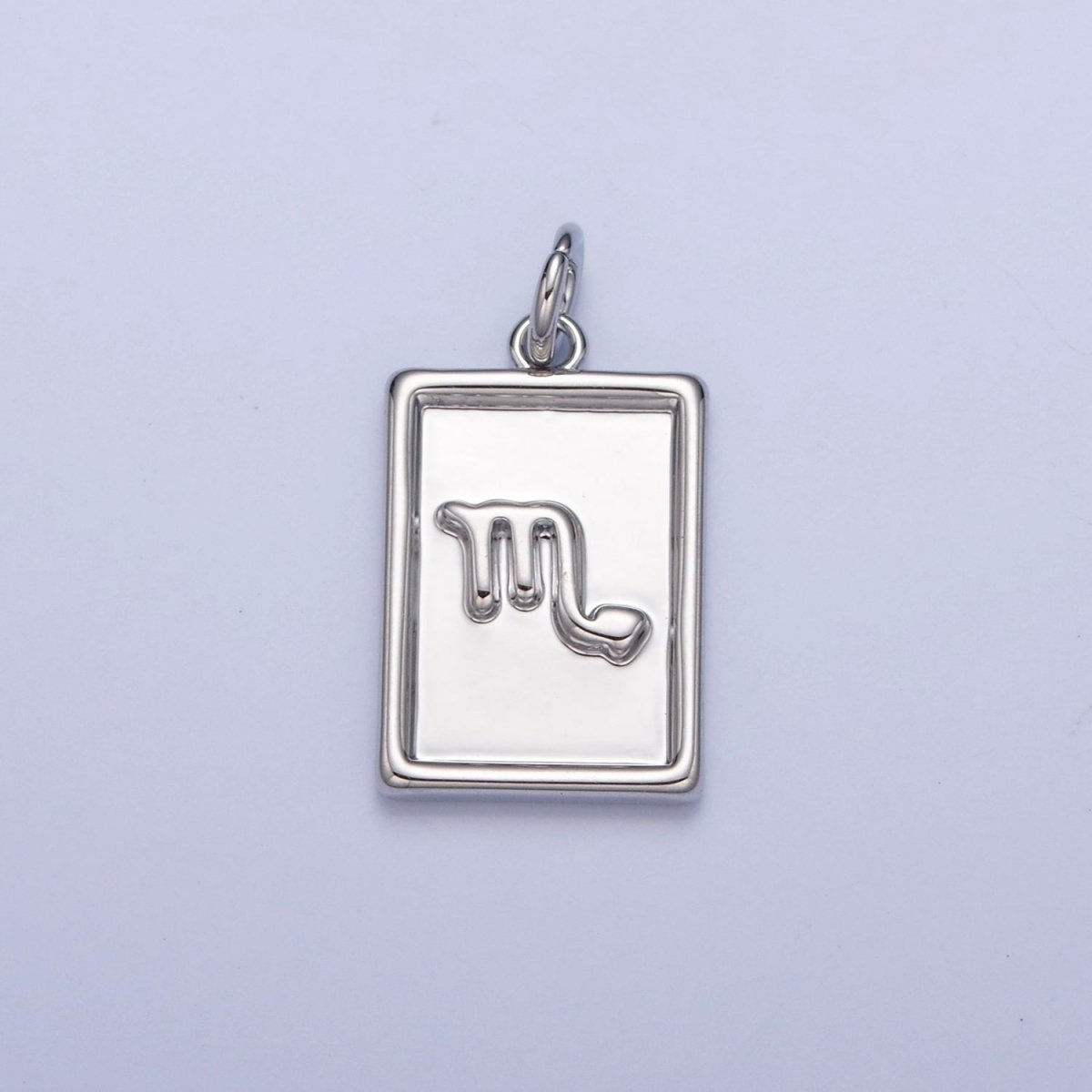 Mini Silver Tag Zodiac Charm Dainty Astrological Zodiac Signs Add on Charm A-A1433-A-A1438