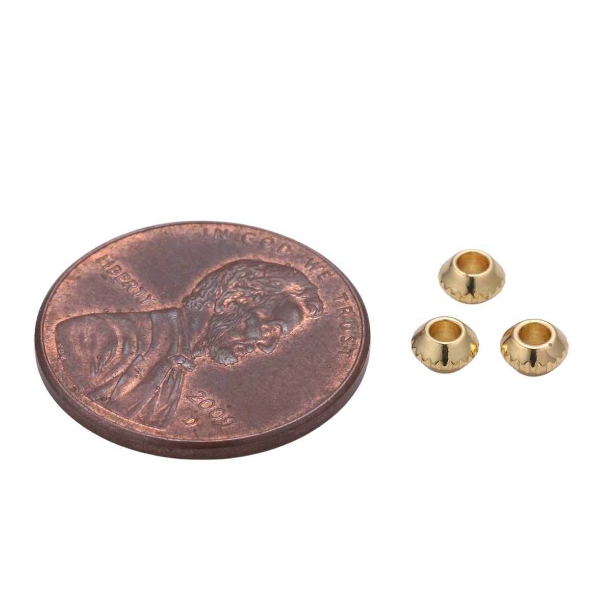 Mini Simple Golden Beads, Small Mini Plain Gold Filled Jewelry/Accessories Making Beads B398