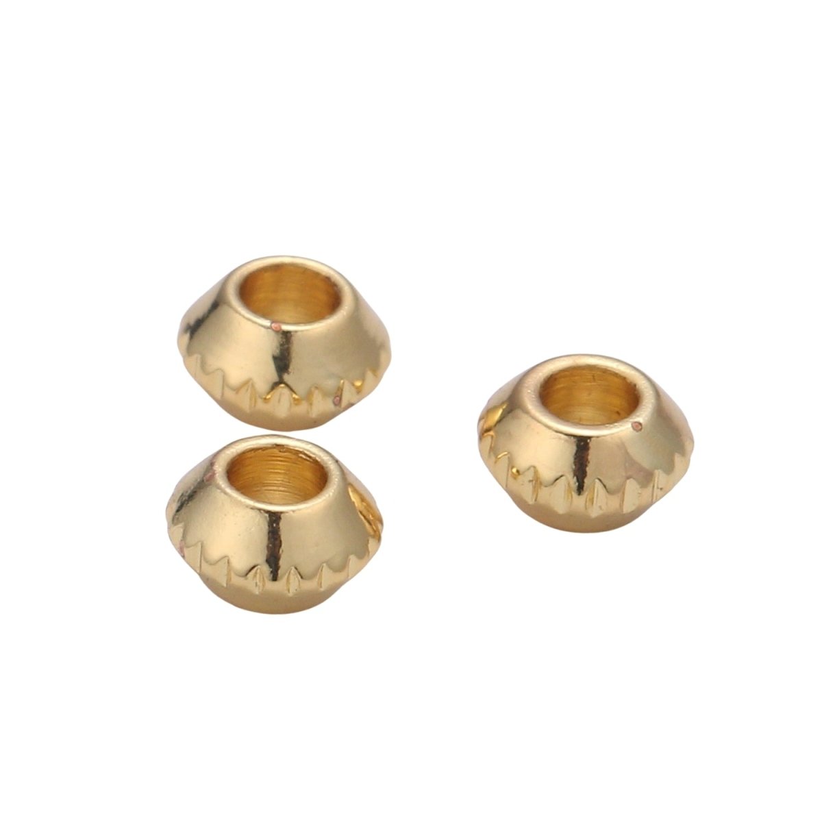 Mini Simple Golden Beads, Small Mini Plain Gold Filled Jewelry/Accessories Making Beads B398