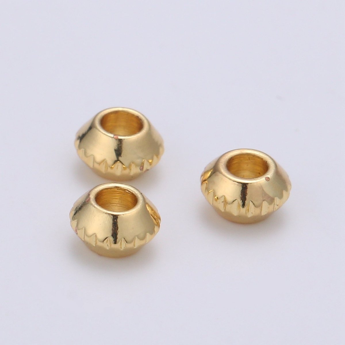 Mini Simple Golden Beads, Small Mini Plain Gold Filled Jewelry/Accessories Making Beads B398