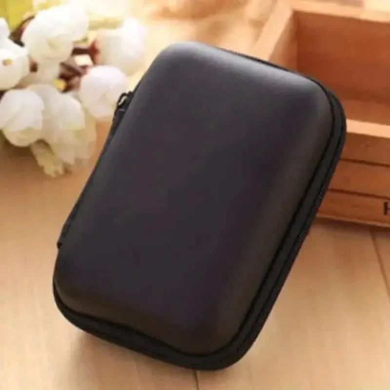 Mini boîte de rangement portable à fermeture éclair pour écouteurs, pièces de monnaie, bijoux et accessoires