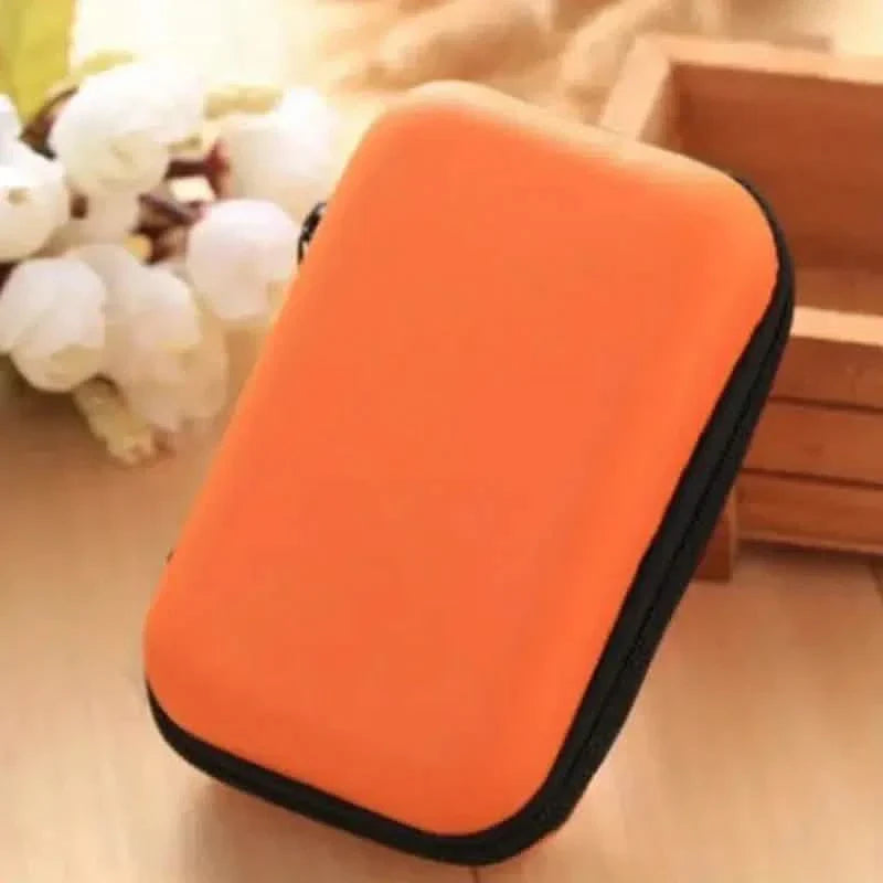 Mini boîte de rangement portable à fermeture éclair pour écouteurs, pièces de monnaie, bijoux et accessoires
