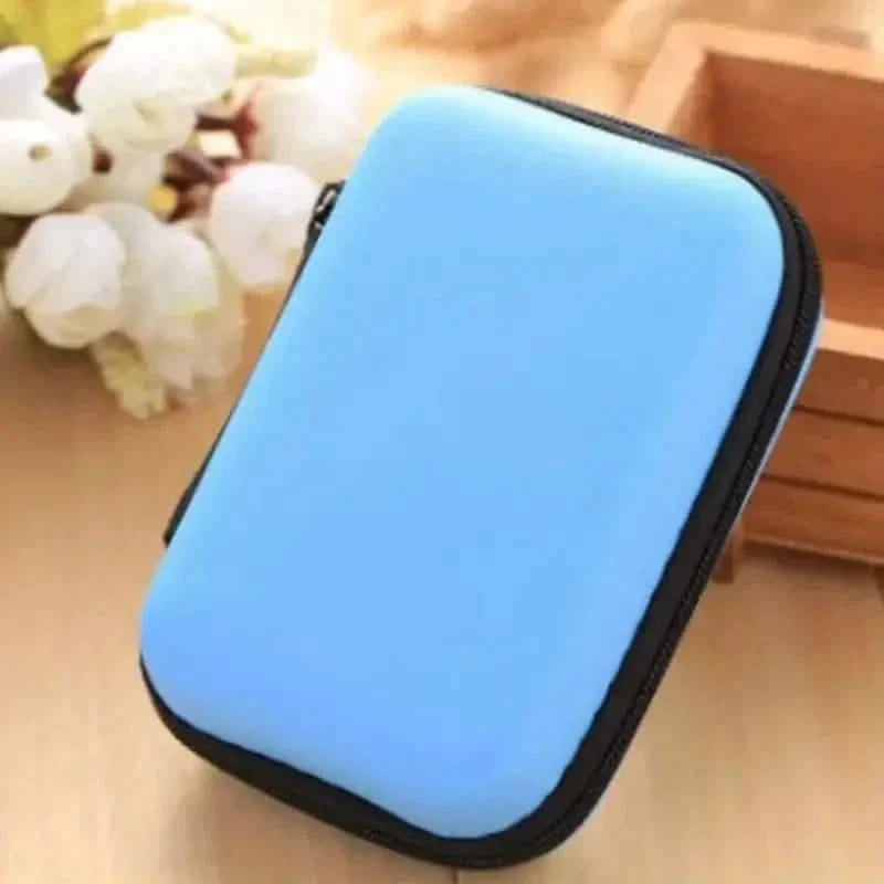 Mini boîte de rangement portable à fermeture éclair pour écouteurs, pièces de monnaie, bijoux et accessoires
