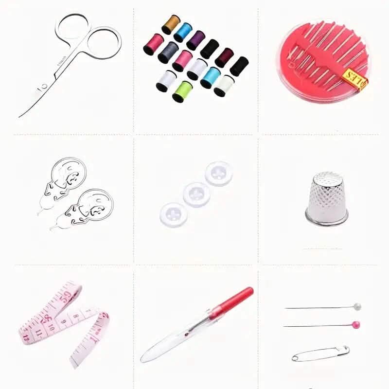 Mini Kit de Couture de Voyage - Kit de Réparation Tissus