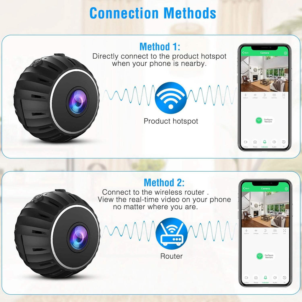 Mini Wireless Camera Wifi IR Night Vision HD 1080P Home Security