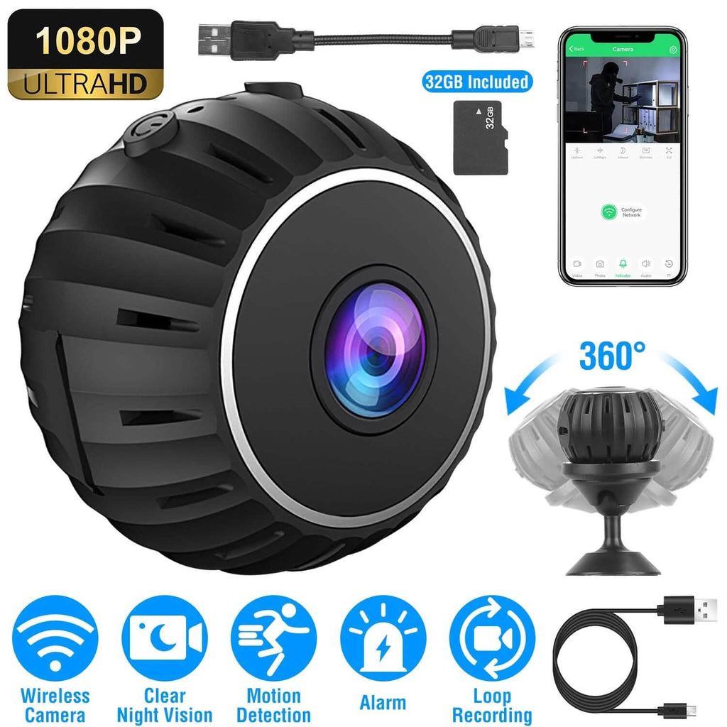 Mini Wireless Camera Wifi IR Night Vision HD 1080P Home Security