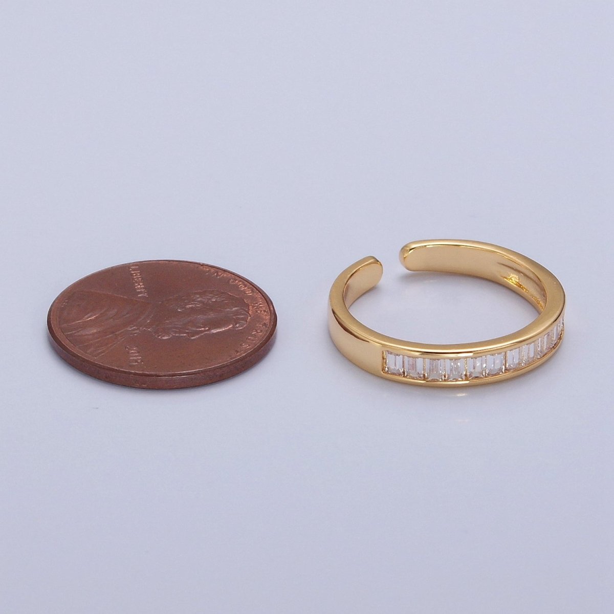 Minimalist Baguette Ring Classic Pave Ring O-2176